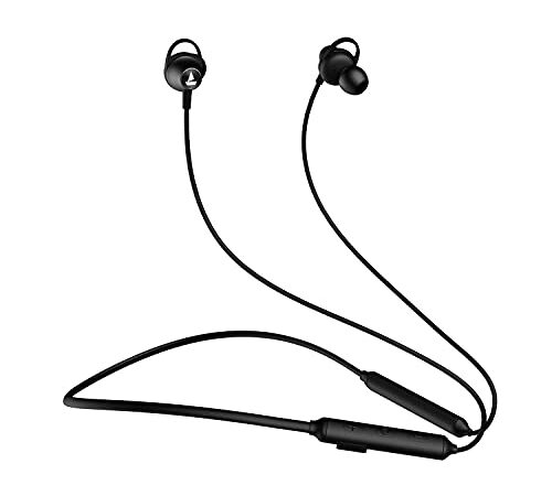 Boat Rockerz 245V2 Integrated Controls and Lightweight Design Bluetooth Wireless in Ear Earphones with Mic and Upto 8 Hours Playback, 12Mm Drivers, Ipx5, Magnetic Eartips (Active Black)