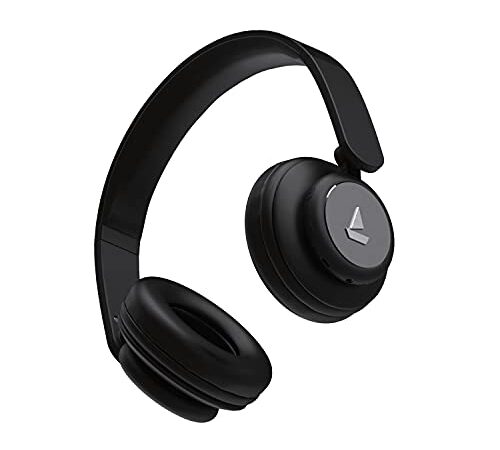 Boat Rockerz 450 Bluetooth Wireless On Ear Headphones with Mic, Upto 15 Hours Playback, 40Mm Drivers, Padded Ear Cushions and Dual Modes (Luscious Black)