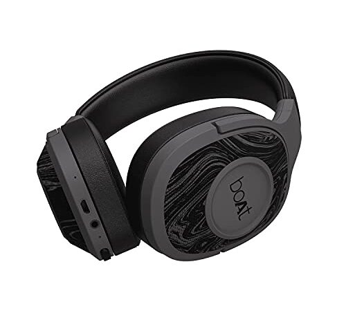 boAt Rockerz 550 Over Ear Bluetooth Headphones with Upto 20 Hours Playback, 50MM Drivers, Soft Padded Ear Cushions and Physical Noise Isolation(Black)