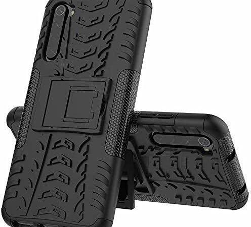 Cascov Realme X2 / XT, Back Cover, Premium Real Hybrid Shockproof Bumper Defender Cover, Kickstand Hybrid Desk Stand Back Case Cover for Realme X2 / XT - Black