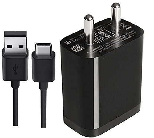 Fast Type C Charger for Xiaomi Poco F1 Charger Original Adapter Like Mobile Charger | Power Adapter | Android Charger Hi Speed Travel Charger with 1M USB Type C USB Data Cable (2.8 Amp, Black)