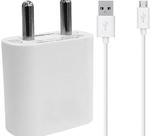 Honor 8X Max Compatible Charger Mobile Charger Power Adapter Wall Charger Fast Charger Android Smartphone Charger with 1m Micro USB Cable Data Cable (2 Ampere, White)