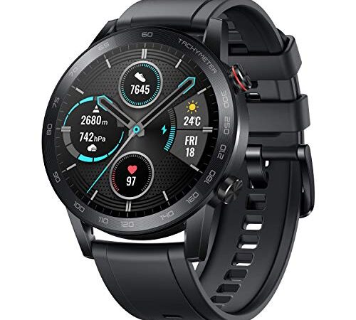 HONOR Magic Watch 2 (46mm, Charcoal Black) 14-Days Battery, SpO2, BT Calling & Music Playback, 100 Workout Modes, AMOLED Touch Screen, Personalized Watch Faces, Sleep & HR Monitor, Smart Companion