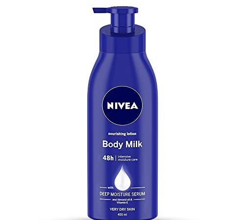 NIVEA Body Lotion for Very Dry Skin, Nourishing Body Milk with Almond Oil & Vitamin E, For Men & Women, 400 ml