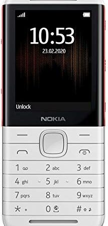 Nokia 5310 Dual SIM Keypad Phone with MP3 Player, Wireless FM Radio and Rear Camera with Flash | White/Red