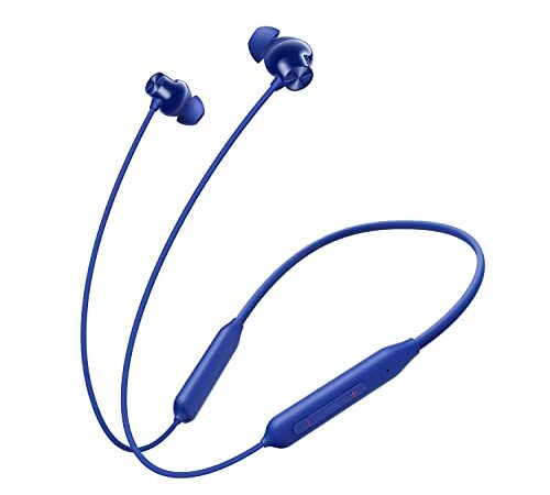 OnePlus Bullets Wireless Z2 Bluetooth in Ear Earphones with mic, Bombastic Bass – 12.4 mm Drivers, 10 Mins Charge – 20 Hrs Music, 30 Hrs Battery Life, IP55 Dust & Water Resistant (Beam Blue)