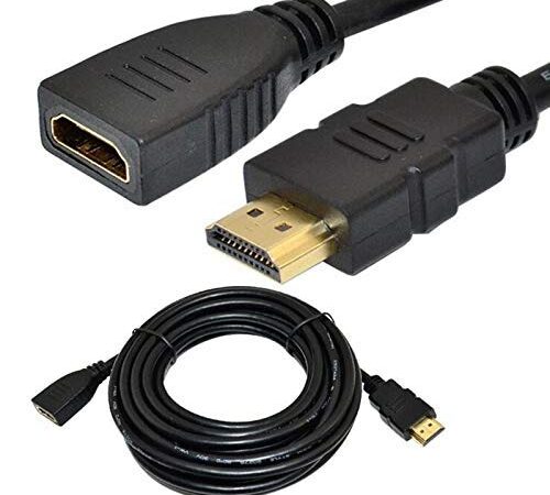 Posh 1.5 Meter High Speed Gold Plated HDMI Male to Female Extension Cable (Black)