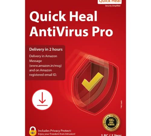 Quick Heal | Antivirus Pro | 1 user | 1 Year | Email Delivery in 2 hours - no CD