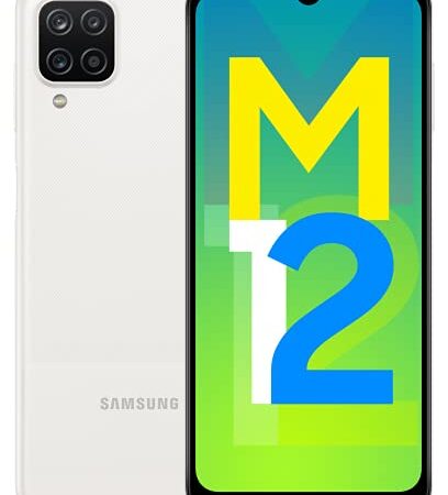 Samsung Galaxy M12 (White,4GB RAM, 64GB Storage) 6000 mAh with 8nm Processor | True 48 MP Quad Camera | 90Hz Refresh Rate