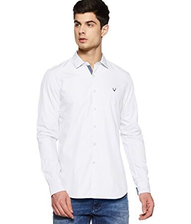 Allen Solly Men's Slim Fit Shirt (ASSFWMOFO48848_White_40)