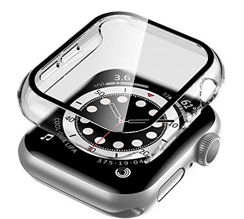 ANTONIA Cover / Case for Compatible to 40 MM Apple Watch Series 4 / 5 / SE & 6 with Built in Tempered Glass Screen Protector (Transparent)