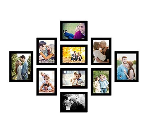 Art Street Photo Frame For Wall Set of 10 Black Picture Frames For Home Decoration , Wall Decor EcoSeries -Size -6x8,5x7 Inches