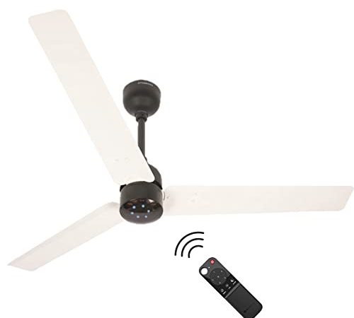 Atomberg Renesa 1200mm 28W BLDC Motor with Remote 3 Blade Energy Saving Ceiling Fan (White and Black)