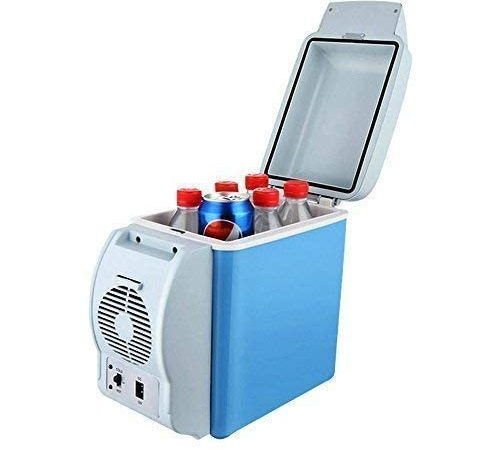 Broths 7.5L Mini Car Refrigerator Portable Thermoelectric Car Compact Fridge Freezer DC 12V Travel Home Electric Cooler