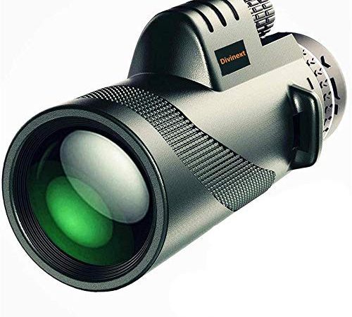 DIVINEXT 40 X 60 Outdoor Portable Monocular Telescope for Outdoor Travel, Camping, Sighting | 15.0 x 5.2 x 4.2 cm | Black