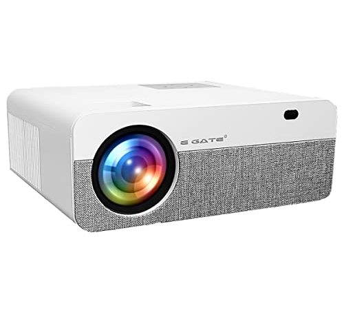 Egate K9 Pro-Max Android 9.0 Projector for Home 4k, Full HD 1080p Native 540 ANSI 5400 Lumens LED, 4D Digital Keystone with WiFi & Bluetooth | Preinstalled Netflix, Prime, Hotstar I (E08i33) (White)