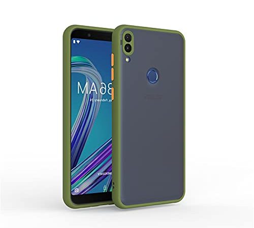 Glaslux (Camera Protection) Smoke Cover Protective Shockproof Matte Hard Back Case Cover for Asus Zenfone Max Pro M1 - Light Green