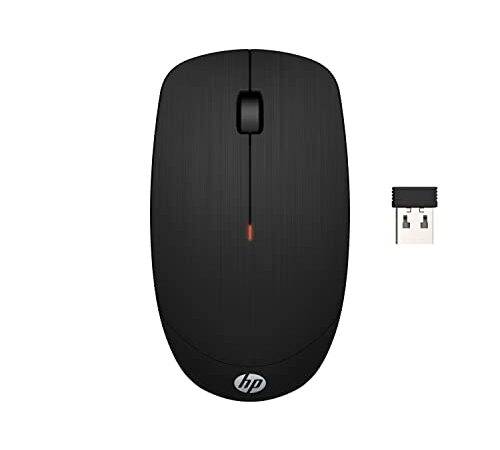 HP Wireless Mouse X200 with Adjustable DPI Settings, 2.4GHz Wireless Connection, Compatible with HP PCs with Available USB-A Port / 3 Years Warranty, 6VY95AA (Black)