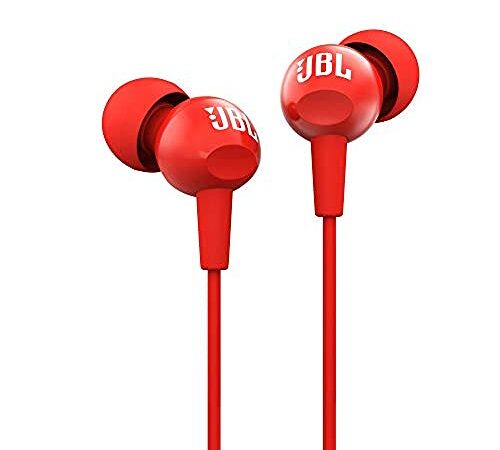 JBL C100SI In-Ear Headphones with Mic (Red)