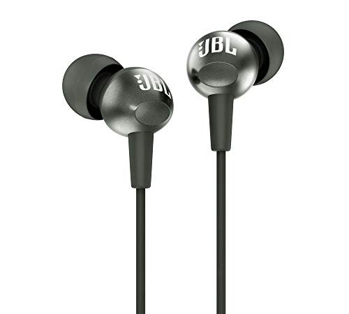 JBL C200SI Wired in Ear Earphones with Mic (Black, Gun Metal)