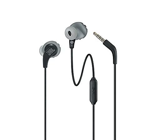 JBL Endurance Run, Sports in Ear Wired Earphones with Mic, Sweatproof, Flexsoft eartips, Magnetic Earbuds, Fliphook & TwistLock Technology with Voice Assistant Support for Mobiles (Black)