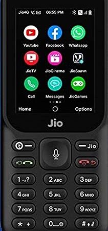 Jiophone F320B Phone 4 GB Memory, 512 MB RAM, Black, Basic Phone