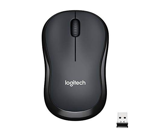 Logitech M221 Wireless Mouse, Silent Buttons, 2.4 GHz with USB Mini Receiver, 1000 DPI Optical Tracking, 18-Month Battery Life, Ambidextrous PC/Mac/Laptop - Charcoal Grey