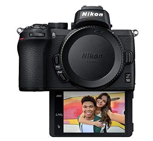 Nikon Z50 Compact Mirrorless Digital Camera with Flip Under Selfie/Vlogger LCD, Body