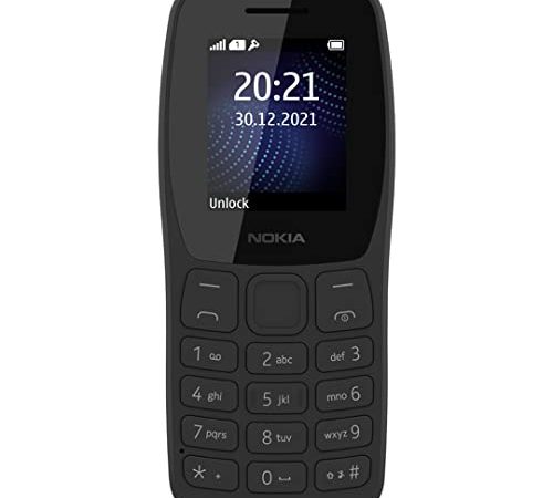 Nokia 105 Single SIM, Keypad Mobile Phone with Wireless FM Radio | Charcoal