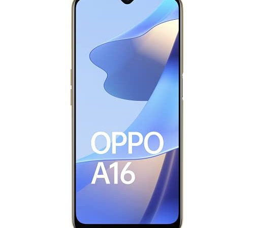 Oppo A16 (Royal Gold, 4GB RAM, 64GB Storage) with No Cost EMI/Additional Exchange Offers, Large