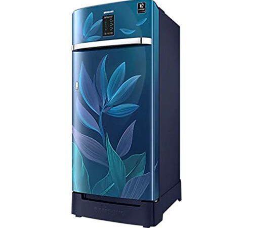 Samsung 198 L 4 Star Inverter Direct cool Single Door Refrigerator (RR21A2F2X9U/HL, Base Stand with Drawer, Digi- Touch Cool, Paradise Blue)