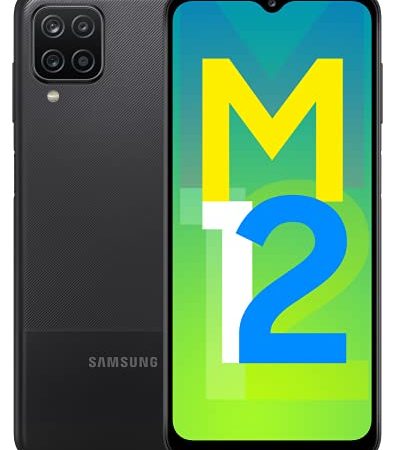 Samsung Galaxy M12 (Black,6GB RAM, 128GB Storage) 6 Months Free Screen Replacement for Prime