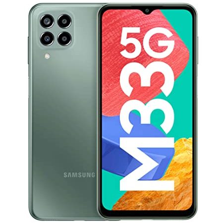 Samsung Galaxy M33 5G (Mystique Green, 8GB, 128GB Storage) | 5nm Processor | 6000mAh Battery | Voice Focus | Upto 16GB RAM with RAM Plus | Travel Adapter to be Purchased Separately