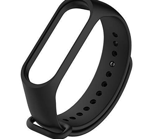 Sounce Adjustable Xiaomi Mi Band 3/ Mi Band 4 Watch Silicone Strap Band Bracelet (Not Compatible with Mi Band 1/2)