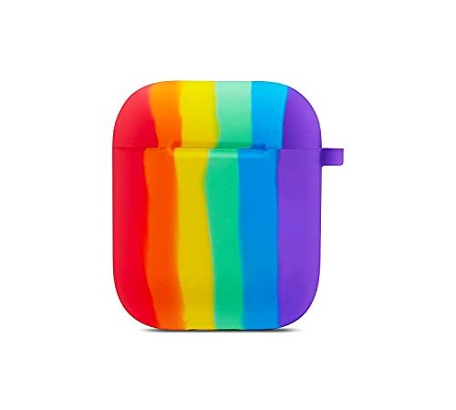 SSIT Silicone Case Only for Apple AirPods 1/2 Case Protective Cover for AirPods 1 and 2 (Rainbow) (AIRPODS NOT INCULDED)