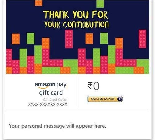 Thank you for your contribution - Amazon Pay eGift Card