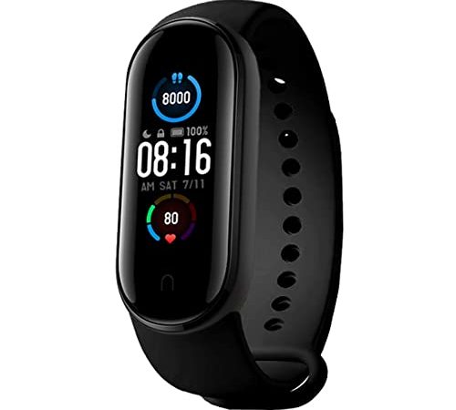 Tokdis Smart Band 2.5 – Fitness Band, 1.1-inch Color Display, USB Charging, 3 Days Battery Life, Activity Tracker, Men’s and Women’s Health Tracking, Black Strap (Black)