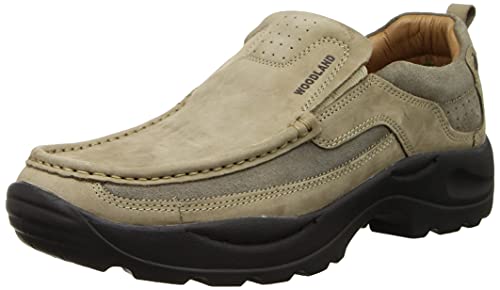 Woodland Men's Dubai Khaki Leather Moccasin (OGCC 3481119)