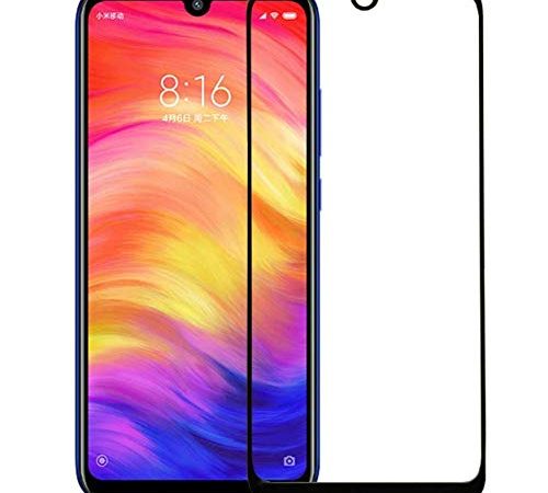 100FIT (Black) Tempered Glass Screen Protector for Redmi Note 7/Note 7S/Note 7 pro (2019)- Full Edge to Edge Coverage