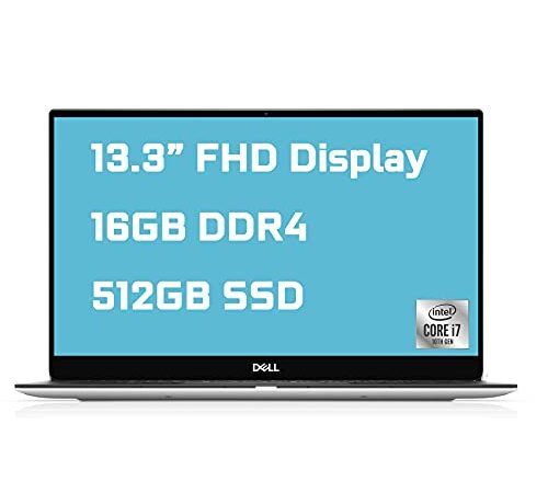 2021 Dell XPS 13 7390 Premium Business Laptop I 13.3” FHD Display I 10th Gen Intel 4-Core i7-10510U I 16GB DDR4 512GB SSD I Backlit Fingerprint Thunderbolt USB-C Win10