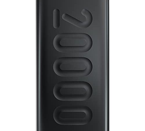 Ambrane 20000mAh Power Bank with 20W Fast Charging, Triple Output, Power Delivery, Type C Input, Made in India, Multi-Layer Protection, Li-Polymer + Type C Cable (Stylo-20k, Black)