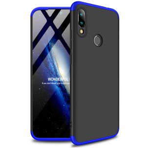 Cascov Polycarbonate (Blue-Black-Blue) 360 Degree Protection Hybrid Hard Bumper Back Case Cover for Redmi Note 7s / Note 7 / Note 7 Pro