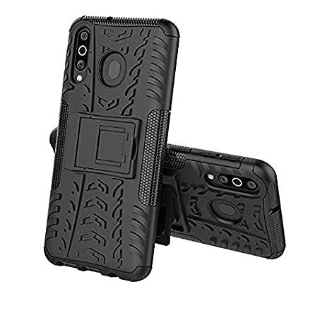 Glaslux Samsung Galaxy M30, Back Cover, Premium Real Hybrid Shockproof Bumper Defender Cover, Kickstand Hybrid Desk Stand Back Case Cover for Samsung Galaxy M30 - Black