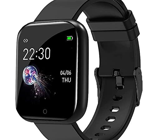 M i Smart Watch - Bluetooth Smart Watch for Men Women, Smartwatch Touch Screen Bluetooth Smart Watches for Android iOS Phones Wrist Phone Watch, Daily Activity Tracker, Heart Rate Sensor, BP Monitor, Sports Watch - Black