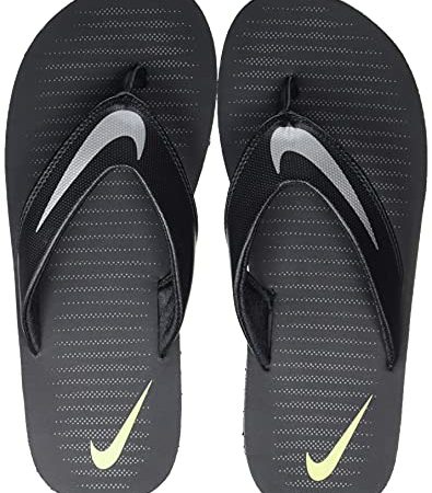 Nike Men's Chroma 5 Black/Chrome Flip Flops Thong Sandals-8 UK (9 US) (833808-007-BLACK/CHROME-8)