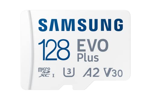 Samsung EVO Plus 128GB microSDXC UHS-I U3 130MB/s Full HD & 4K UHD Memory Card with Adapter (MB-MC128KA), Blue