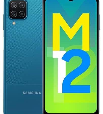 Samsung Galaxy M12 (Blue,4GB RAM, 64GB Storage) 6000 mAh with 8nm Processor | True 48 MP Quad Camera | 90Hz Refresh Rate