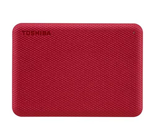 Toshiba Canvio Advance 1TB Portable External HDD, USB3.0 for PC Laptop Windows and Mac. 3 Years Warranty. External Hard Drive - Red