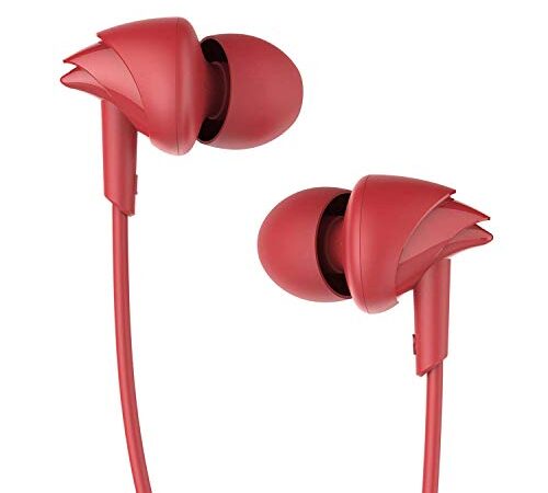 boAt Bassheads 100 in Ear Wired Earphones with Mic(Furious Red)