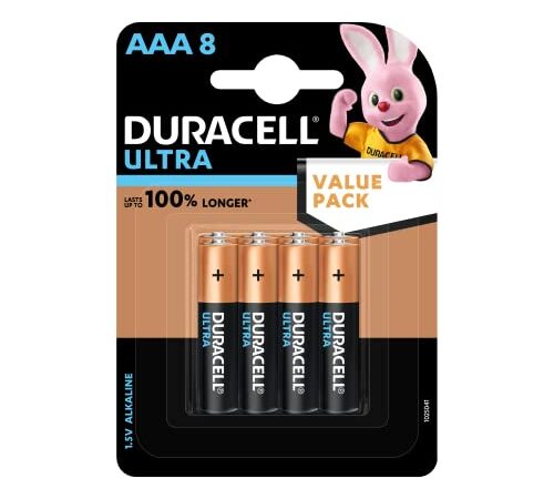 Duracell Ultra Alkaline AAA Battery, 8 Pcs